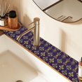 thumbnail image 2 of Yayeee Faucet Mat for Kitchen Sink 30" Diatomite Long Splash Guard Pad, Purple Flowers Pattern, 2 of 7