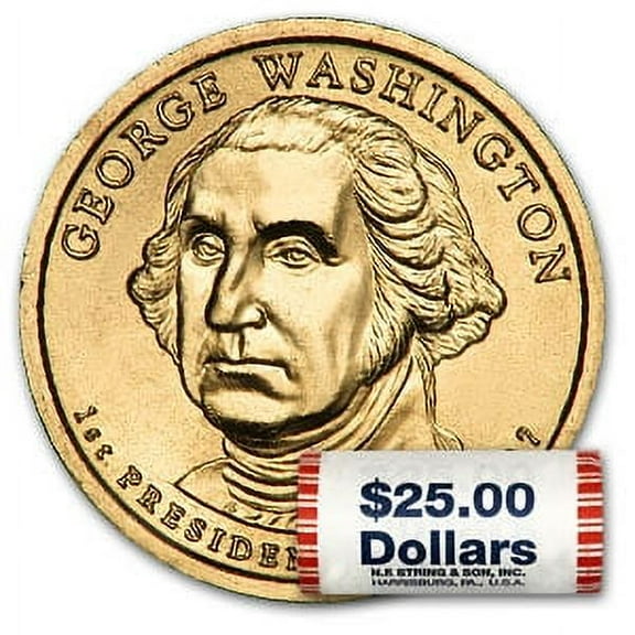 2007-P George Washington 25-Coin Presidential Dollar Roll