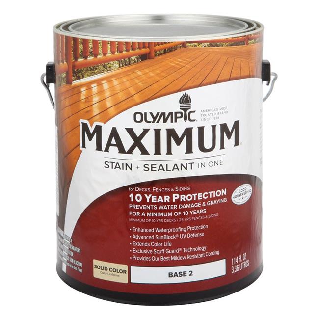 Olympic 79612A01 1 gal Maximum Solid Color Acrylic Latex Stain