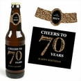 thumbnail image 3 of Big Dot of Happiness Adult 70th Birthday - Gold - Birthday Party Decorations for Women and Men - 6 Beer Bottle Label Stickers and 1 Carrier, 3 of 5