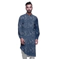 thumbnail image 1 of Atasi Style Asymétrique Kurta pour Hommes Imprimée Longue Chemise Kurta Décontractée, 1 of 6