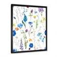 thumbnail image 2 of Designart 'Blue Wildflowers With Leaves I' Traditional Framed Art Print, 2 of 4