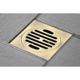 thumbnail image 4 of Kingston Brass Watercourse Symmetric 4" Square Grid Shower Drain Brushed Brass Brushed, 4 of 5