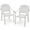 White, variant on Costway 2pcs Patio Cast Aluminum Armrest Chairs Dining Stackable Outdoor Bronze