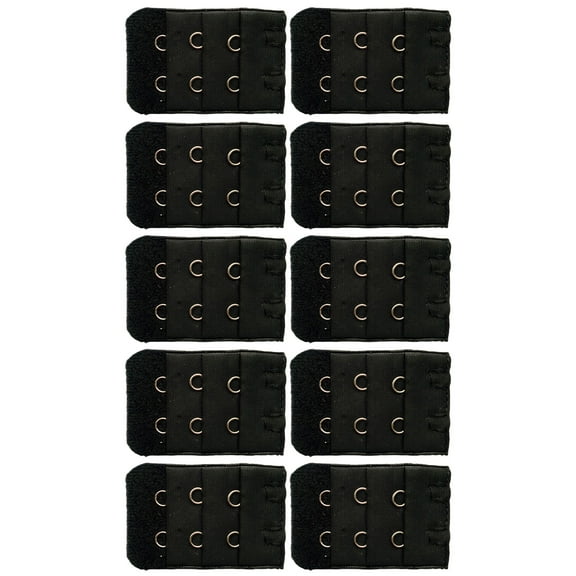 Comfortable Bra Strap Lengtheners Clip 10Pieces 3 Rows 2 Hooks Bra Extenders Straps Buckle for Various Body Shape