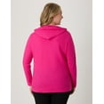 thumbnail image 4 of Hanes Women's Slub Jersey Full Zip Hoodie Amaranth XL, 4 of 11