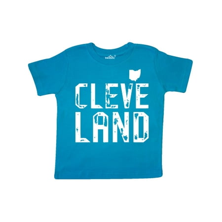 

Inktastic Cleveland Ohio Distressed Font Gift Toddler Boy or Toddler Girl T-Shirt
