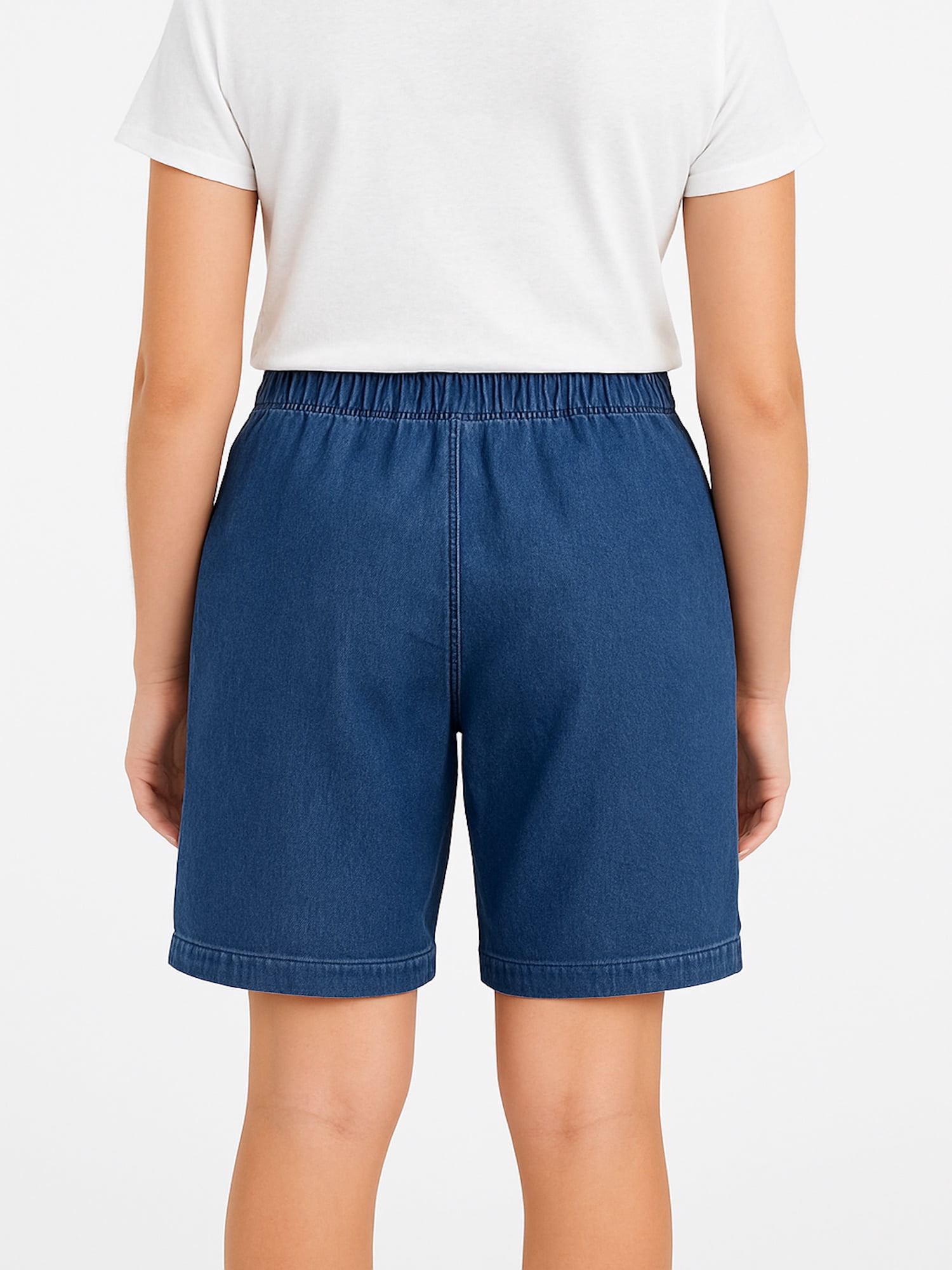 Hawaiian Reserve Collection Women’s Elastic Waist Denim Bermuda Shorts