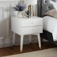 thumbnail image 3 of SAFAVIEH Lyla Mid-Century Retro Silver Cap Nightstand, White/Silver, 3 of 11