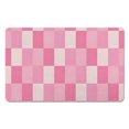 thumbnail image 1 of Comfortable Soft Microfiber Bathroom Runner Rug - 20x32 in Checkered Long Bath Mat, Non-Slip, Water-Absorbent, Machine Washable., 1 of 5