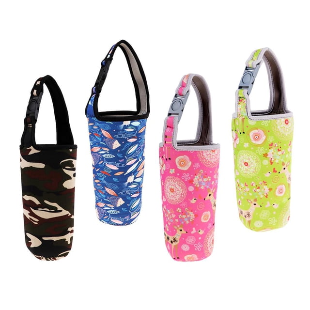 Bolsa de soporte de vaso de neopreno Zulema reutilizable para Pescado y Rosa Multi