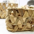 thumbnail image 5 of Rectangular Braided Water Hyacinth Baskets With Handles Natural Set of 3, 5 of 6