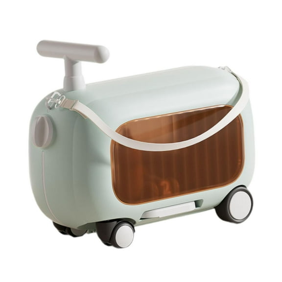Pitycbo Ride on Suitcase Carry on Luggage for Aged 2-6 Years Kids Airplane Essential Blue