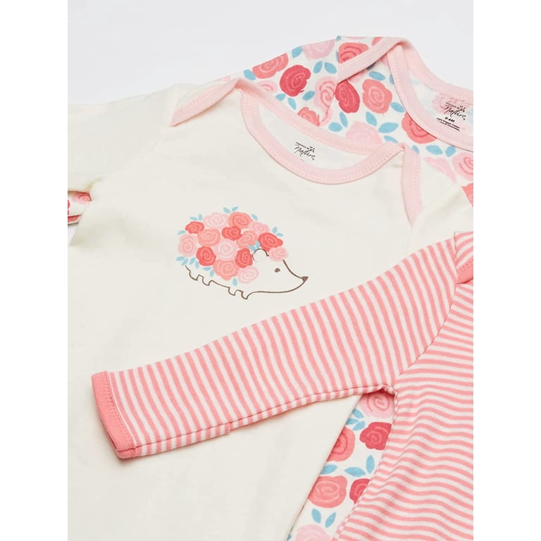 Touched by Nature Baby Girl Organic Cotton Gowns, 3-Pack, 0-6M photo 3