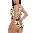 thumbnail image 4 of Haiem Vegetables Women's One Piece Swimsuits Tummy Control One Shoulder Bathing Suits Ruffle Swimwear-Large, 4 of 8
