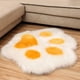 thumbnail image 4 of Advancent Alfombra de fibra acrílica para dormitorio, mesita de noche, sala de estar, sofá, alfombrilla decorativa para puerta, alfombrilla Decoración del hogar Blanco amarillo, 4 of 6