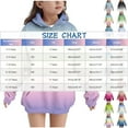 thumbnail image 2 of Cethrio Girls Hoodies Size 10-12, Gradient Print Thermal Loose Fit Pullover Girls Sweatshirts Multicolor, 2 of 8