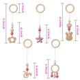 thumbnail image 6 of MALLMALL6  5 Baby Play Gym Toy Set Activity Wooden Nursing Pendant Pink Toy for Infant, 6 of 6