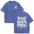 thumbnail image 6 of Christian Graphic T Shirts for Men Trust God's Plan Vintage Acid Wash Tshirt Oversized Faith Back Print Tshirts Short Sleeve Casual Streetwear Summer Tops, 6 of 6