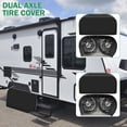 thumbnail image 1 of Vensio -420D Oxford RV Tire Covers for Dual Axle Wheels, Waterproof and UV Resistant Trailer Wheel Cover for 27-29 Inch Diameter Tires, All-Weather Protection Black, 1 of 9
