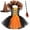 Orange, variant on Witch for Kids Tulle Dresses Hats Witch Outfit Set Halloween Kids Dress up Party Girls Size 1-12 Years