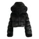 thumbnail image 1 of Gibobby Chamarra mujer, Abrigo de Lana de Peluche para Mujer, Chaqueta con Capucha para otoño e Invierno, Sudaderas con Capucha mullidas de Felpa cálidas Sueltas(Negro,CH), 1 of 5