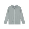thumbnail image 4 of vastwit Men's Full Zip UPF 50+ Shirt Hooded Light Jacket Long Sleeves Sun Protection Rash Guard for Grey L, 4 of 7