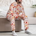 thumbnail image 7 of Lsque Hello Autumn Maple Leaf Pattern Long Sleeve Pajama Set for Men - Soft 2-Piece Sleepwear and Loungewear Set with Pockets, Comfy Nightwear-Large, 7 of 7