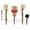 H, variant on Halloween Ground Stake Skull Yard Decoration, 3-Pack Plastic Skeleton Ornaments, Weather-Resistant Prop for Graveyard Party Scene