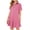 Hot Pink, variant on ZZwxWA Women's Button Down Shirt Dress Summer Casual Short Sleeve Cotton Linen Ruffle Shift Mini Dresses Solid Color Womens Sundress