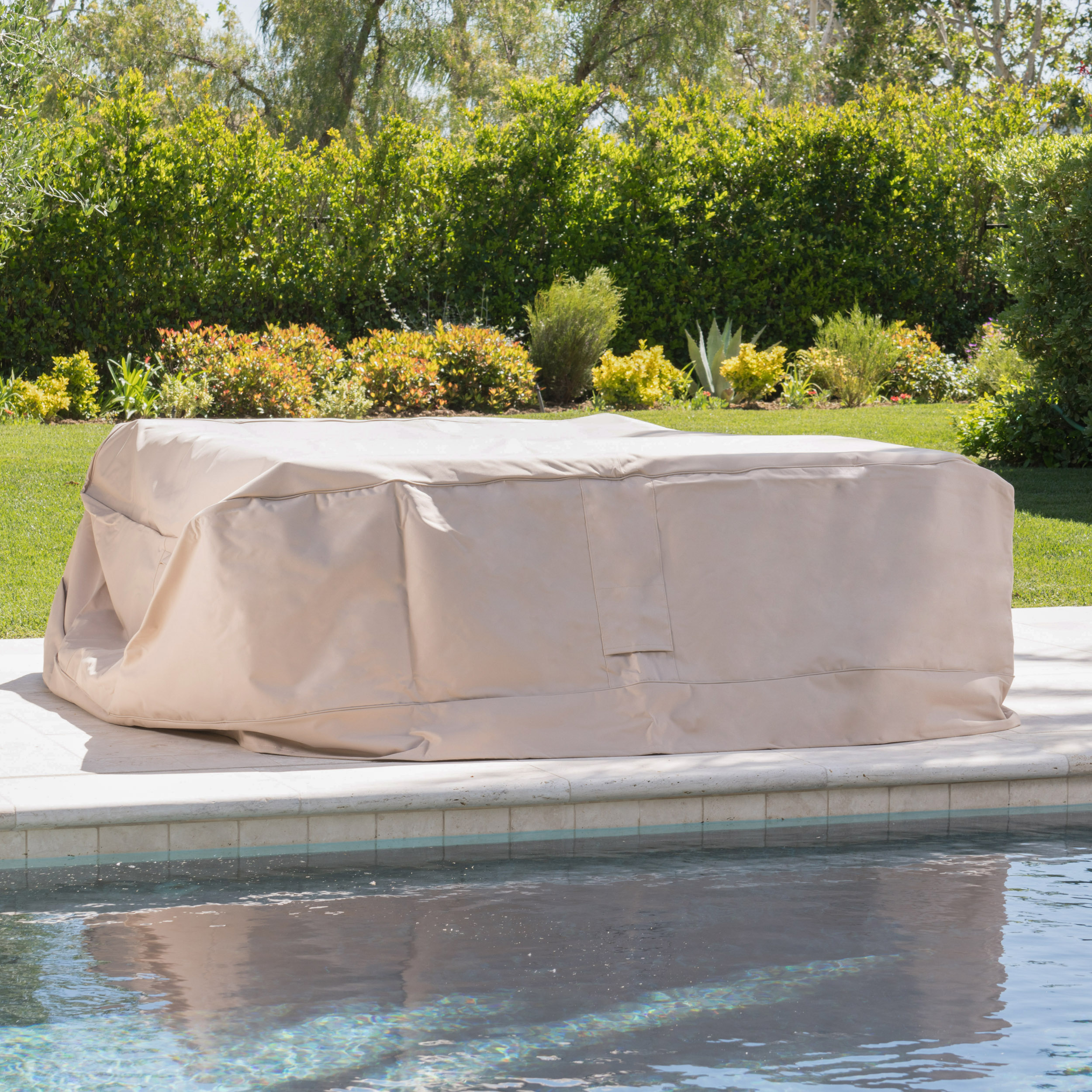 Cascada 4 Piece Wicker Chat Set with Cushions and Cover, Brown, Ceramic Grey
