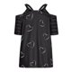 thumbnail image 4 of Blusas de manga corta con cuello en V y estampado de corazones para mujer Pompotops hkajfhjk464148, 4 of 5