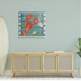 thumbnail image 2 of Stupell Lobster & Shells Coastal Stripes Landscape Painting Gallery Wrapped Canvas Print Wall Art, 2 of 7