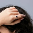 thumbnail image 4 of ANGARA Natural 2 ct Blue Sapphire Split Shank Ring with Diamond Accents in 14K Rose Gold for Women (Size-9x7mm) | September Birthstone, Anniversary, Jewelry Gift for Women | Natural Sapphire Ring, 4 of 11