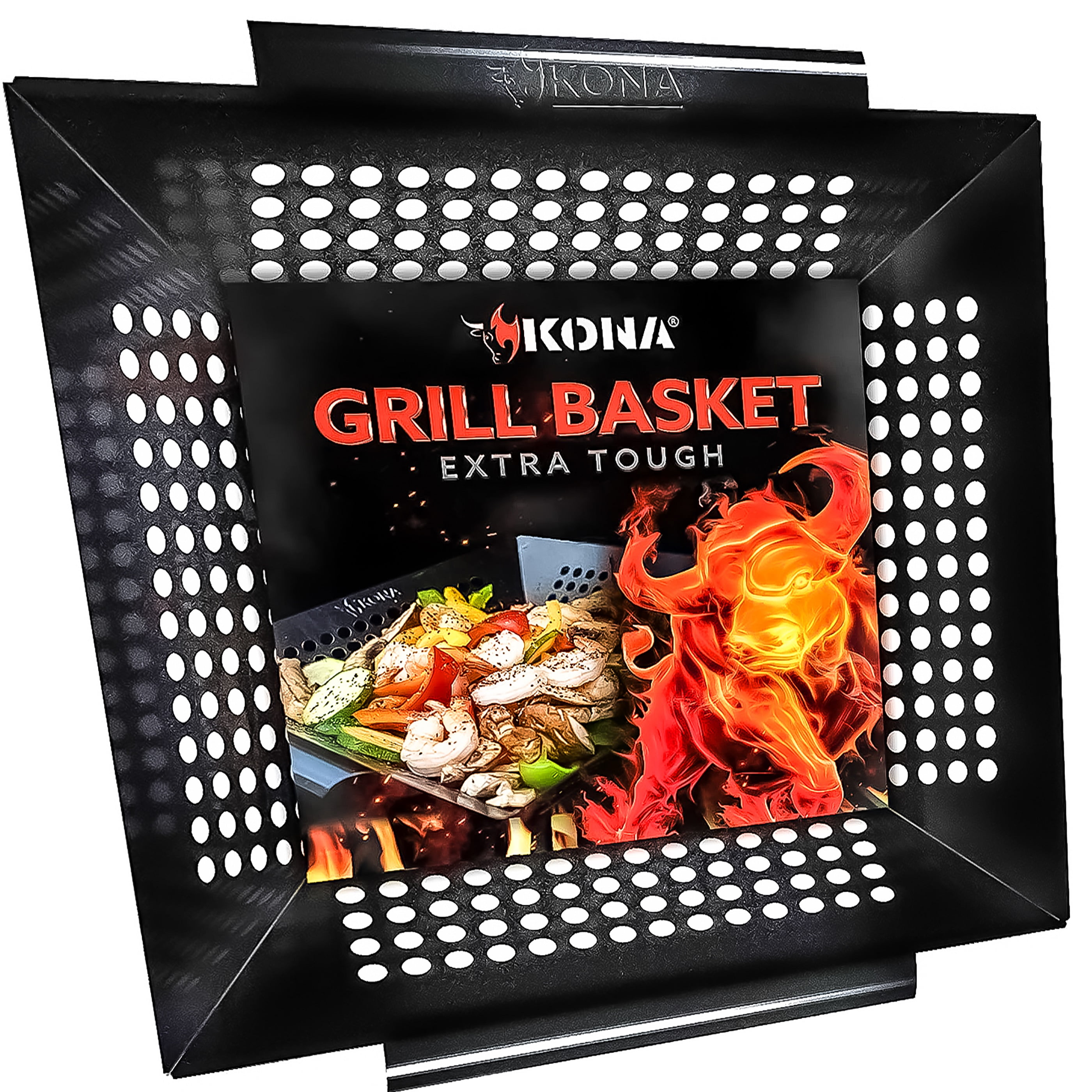Vaggan Barbeque Kabob Grilling Basket Rack BBQ K0H7 
