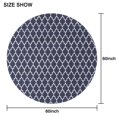thumbnail image 6 of Navy and White Geometric Lattice Pattern Round Tablecloth 60"x60",Wrinkle Wipeable Table Cloth for Kitchen Dining Room Picnic Patio Party, 6 of 6