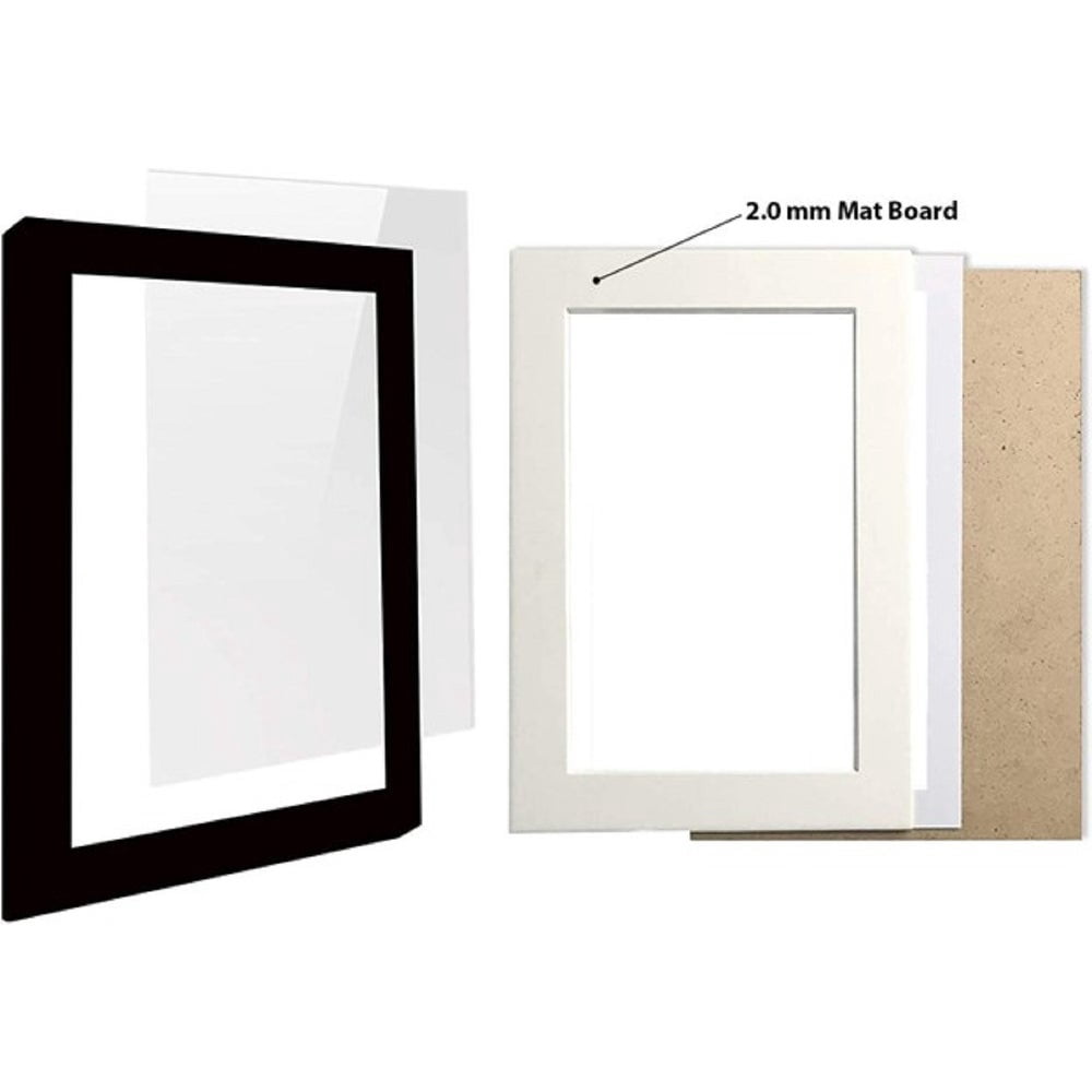 Uspridefurniture 16x20 MDF Picture Frame,Set of 8,Black