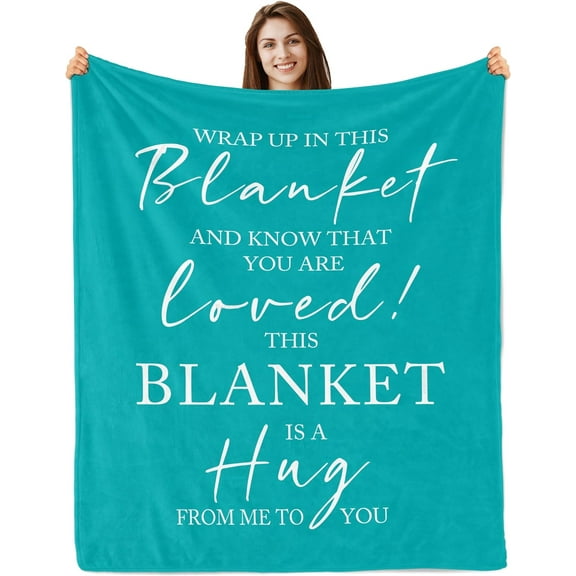 Get Well Gifts for Women After Surgery, Birthday Gifts for Women, Thinking of You Gifts for Women, Inspirational Encouragement Healing Gifts for Women, Purple Hug Blanket 60"X50"