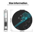thumbnail image 3 of Qekee Geometry Dash Print Compact Makeup Mirror Folding Mini Pocket Mirror Portable Hand Mirror Double-Sided 2 x 1x Magnification for Woman Girls-Round Shape, 3 of 9