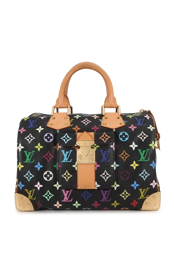 Pre-Owned Louis Vuitton Monogram Multicolore Speedy 30 Handbag M92642 LOUIS VUITTON Black...