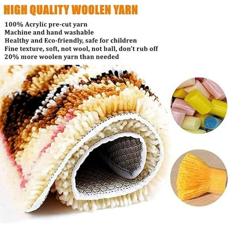 DIY Latch Hook Kit - Black Labrador Dog Rug/Cushion, 40x40cm, Pre-Printed Canvas, Includes Yarn & Hook 6 thumbnail image
