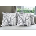 thumbnail image 6 of Ambesonne Abstract Throw Pillow Cover 4 Pack, Surreal Abstract, 16", Grey White, 6 of 7