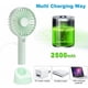 thumbnail image 5 of Mini ventilador de mano portátil, batería de 2500 mah 4 modos para el hogar Oficina Viajes al aire libre Verde brillar Electrónica, 5 of 5