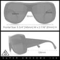 thumbnail image 3 of Womens Oversized Shield Cropped Side Flat Top Plastic Diva Fashion Sunglasses Peach - Brown, 3 of 7