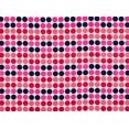 thumbnail image 2 of Zelouf Dot Print On Shantung  , Sewing, DIY, Crafts Fabric by the Yard, Fush/coral/navy, 50 Yard, 2 of 2