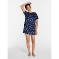 thumbnail image 3 of Joyspun Women’s Dreamy Soft Collection Short Sleeve Sleep Shirt, Sizes S/M to 2X/3X, 3 of 6