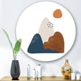 thumbnail image 1 of Designart - Abstract Flowers On Minimal Shapes VI - Modern Metal Circle Wall Art, 1 of 5