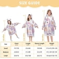 thumbnail image 3 of Wearable Blanket with Sleeves and Pocket Oversized Hooded Sweatshirt 3-14 YR Pastel Colors Unicorn M, 3 of 7
