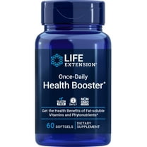 Life Extension Once-Daily Health Booster, vitamins E, K1 & K2, phospholipids, fat-soluble nutrients for eye health, bone health, heart health, gluten free, 1 daily, non-GMO, 60 softgels