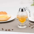 thumbnail image 4 of Dispensador de miel de 200 ml, antigoteo, de vidrio - Dispensador de jarabe de arce - Hermoso tarro de miel con forma de panal - Tarro de miel con soporte, 4 of 5